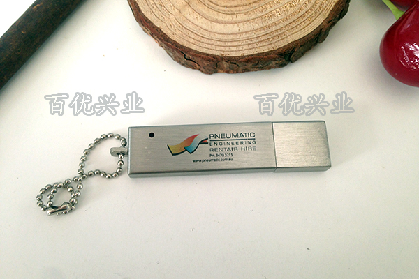 長方形小精靈U盤不銹鋅合金禮品金屬U盤