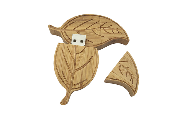 環(huán)保材質(zhì)竹木葉子U盤8gb USB3.0大容量U盤定制logo